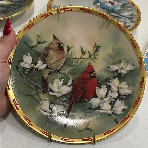 Lenox Set of 4 Decorative Bird Plates - Picture 6 of 6